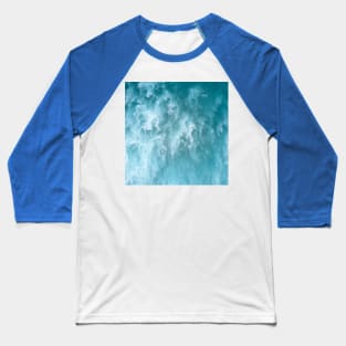 Blue Ocean Waves Baseball T-Shirt